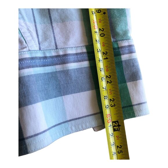 Roper Mens Blue Green Striped Long Sleeve Pearl Button Up Rodeo Shirt Size XL - Picture 12 of 13